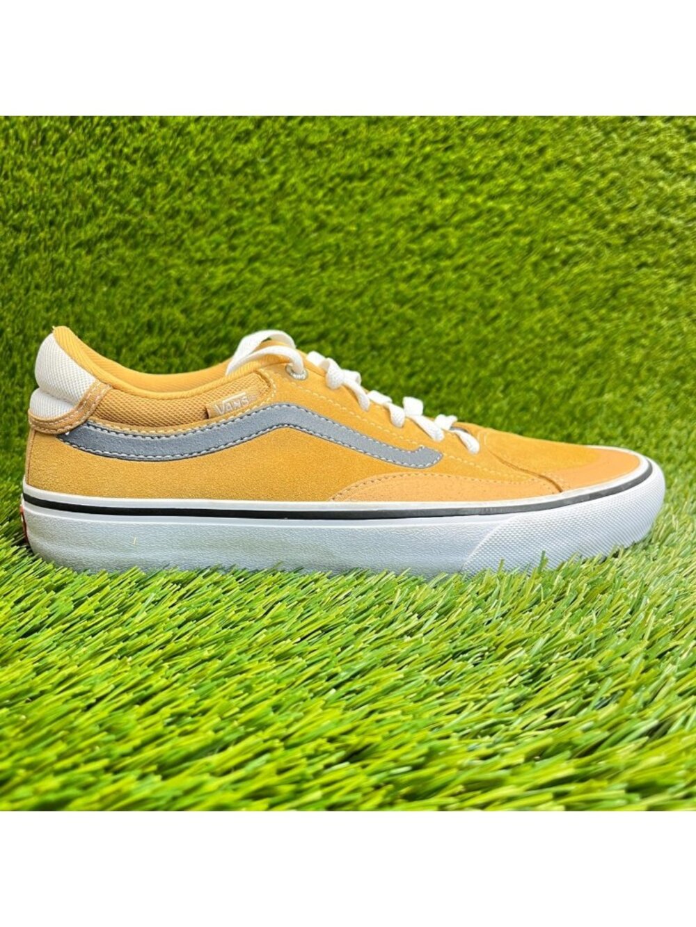 Vans TNT Advanced Prototype Mens Size 7.5 Yellow White Athletic Shoes Sneakers
